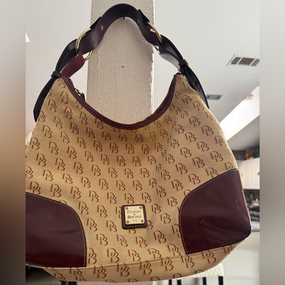 Dooney canvas shoulder bag
